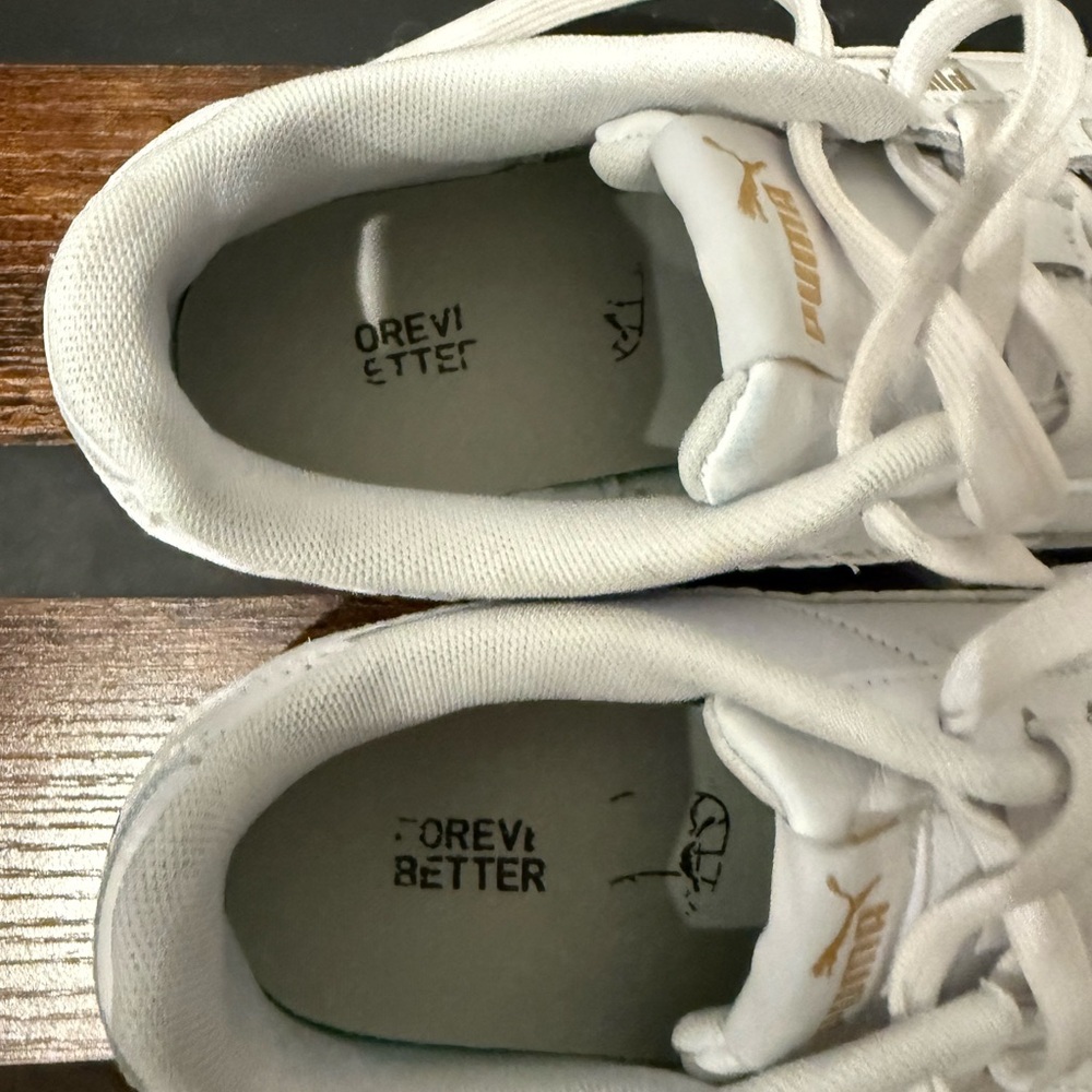 Puma Classic White Lace-Up Sneakers - Picture 5 of 6
